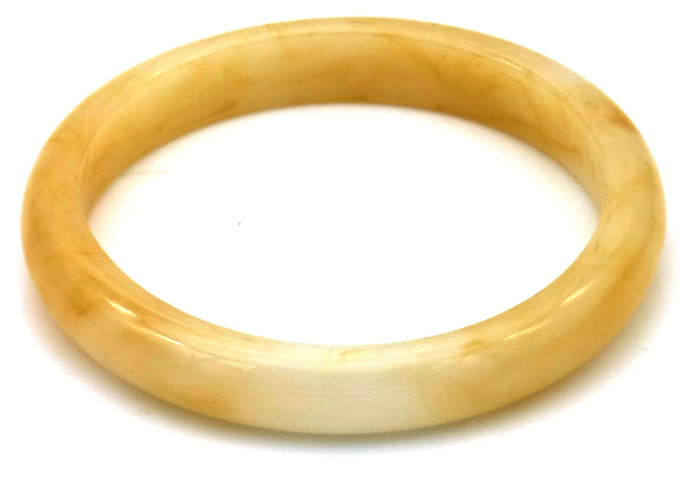 H-E24.2 B001-002-3 Resin Bangle 1.2cm Beige