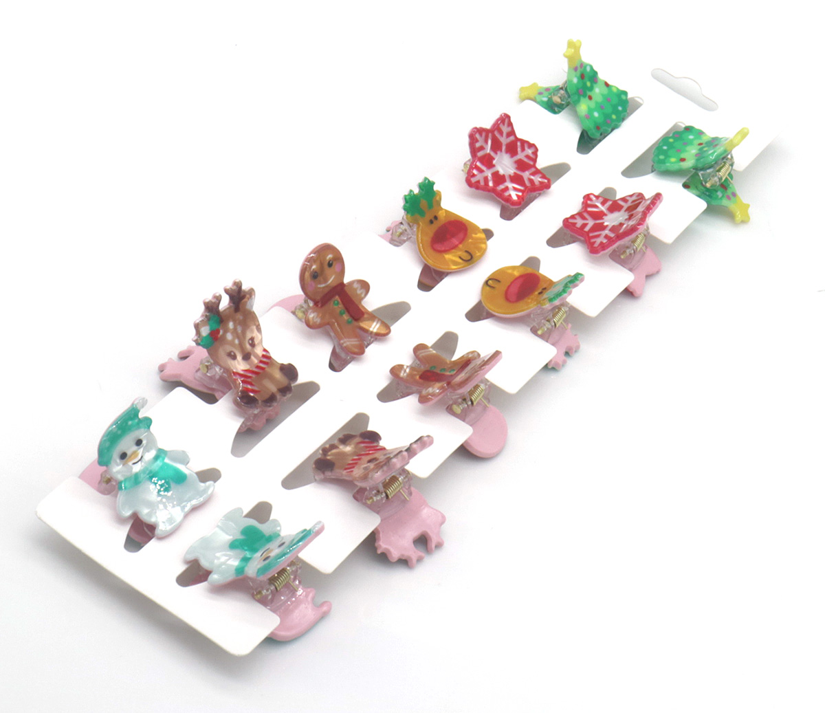 R-O3.2 H1038-016 Hair Claw Set Christmas 12pcs