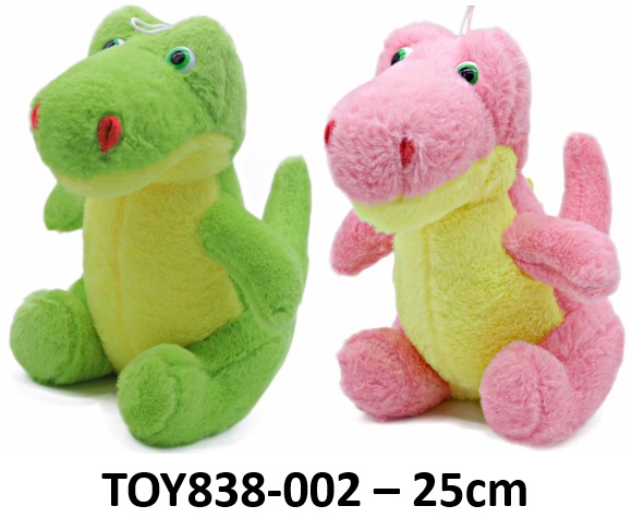 Y-D2.2 TOY838-002 Fluffy Crocodile 25cm - Mixed Colors - 1pc