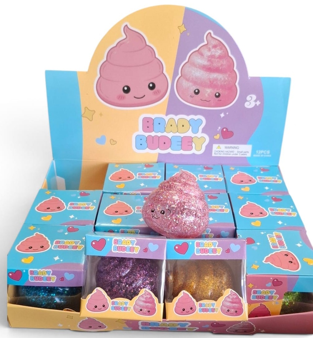 Q-N7.1 TOY2610-162 Sugar Squishy Poo Glitter - 12pcs