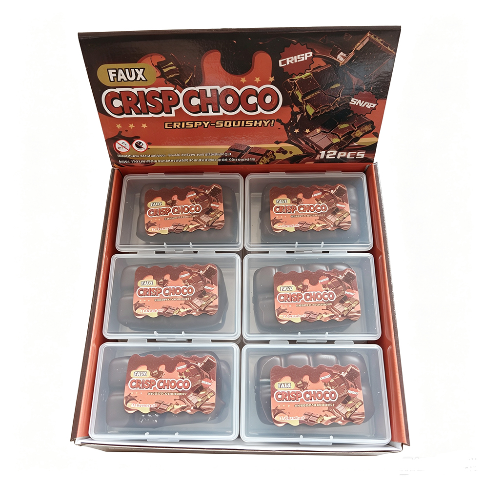 T-P3.1 TOY2636-036 Wax Cracking Squishy Chocolate 8cm - 12pcs