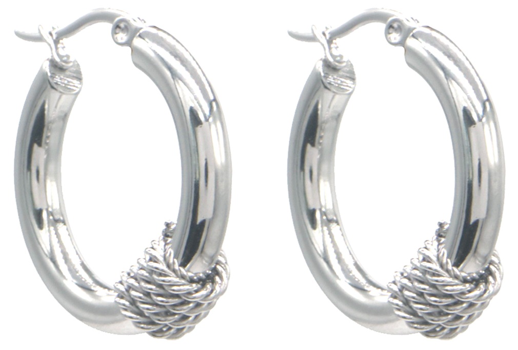 B-B4.4 E2593-249S S. Steel Earrings 25mm