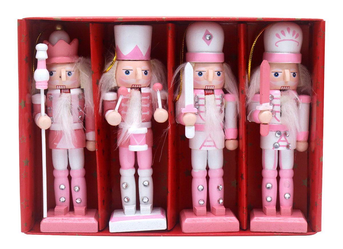 T-A2.2 DC1046-002 Christmas Ornament Nutcrackers 13cm - 4pcs