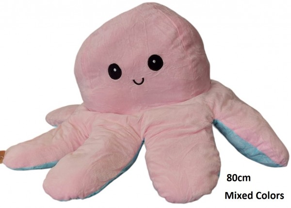 Z-D2.2 T2314-001 Plush Reversible Octopus 80cm - Mixed Color