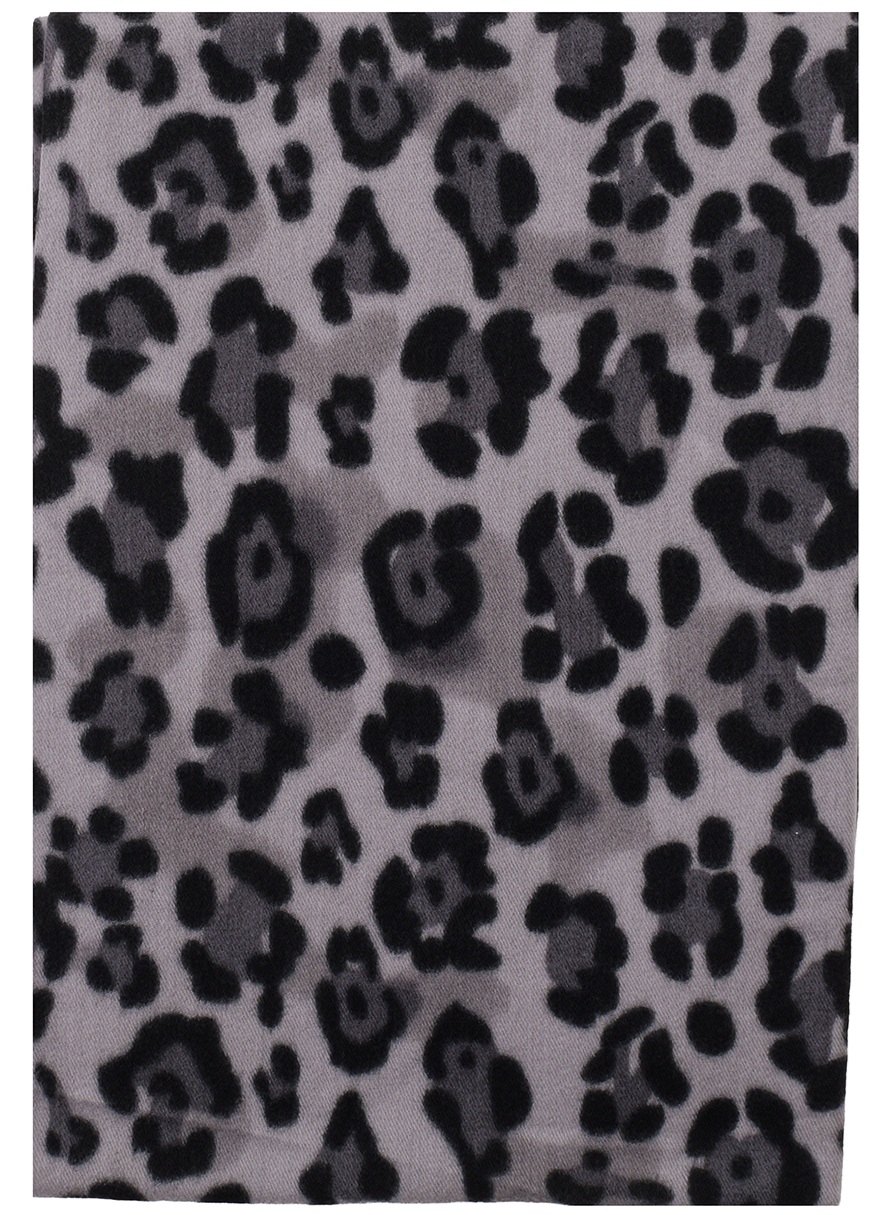 T-G8.1 SCARF405-684-2 Soft Scarf Leopard 180x70cm Grey
