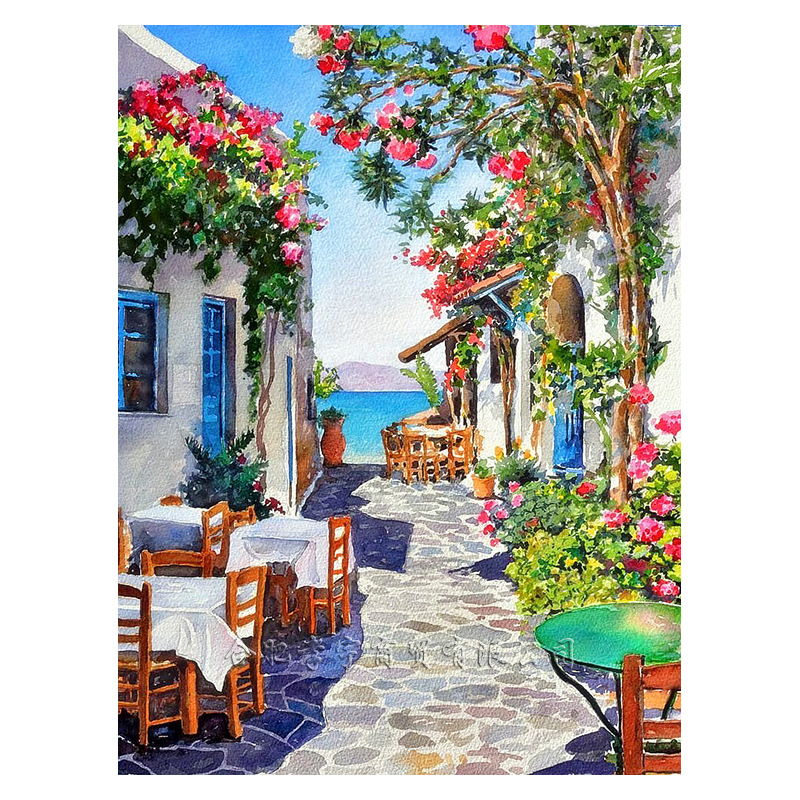 L-F4.2 DP2545098 Diamond Painting -Canvas 50x40cm - Painting 45x35cm Scenery