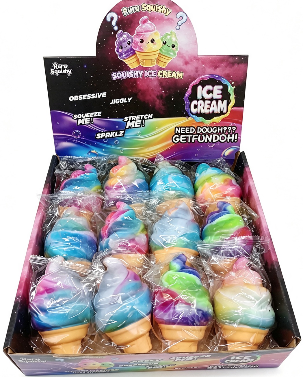 Z-B3.3 TOY2619-027 Squishy Icecream 9cm Slow Rising - 12pcs