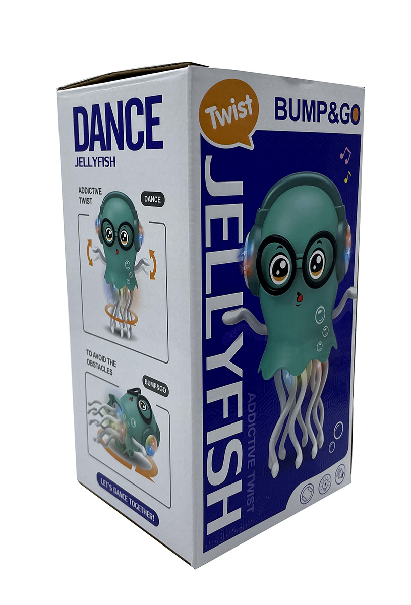 Z-A1.1 TOY1156-001 Dancing - Riding Octopus 20cm with LED and Music - Mixed Colors  -1pc