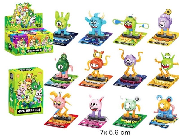 Z-A3.3 TOY9156 Building Blocks Monster Eggs - 12pcs in Display