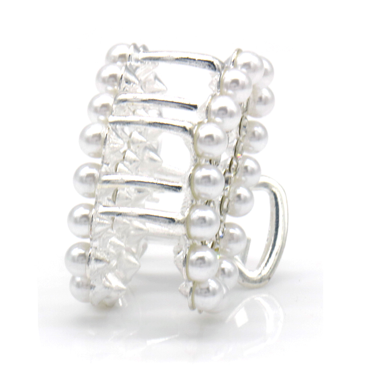 I-A7.2  H1039-020S Hair Claw Pearls Heart 4cm