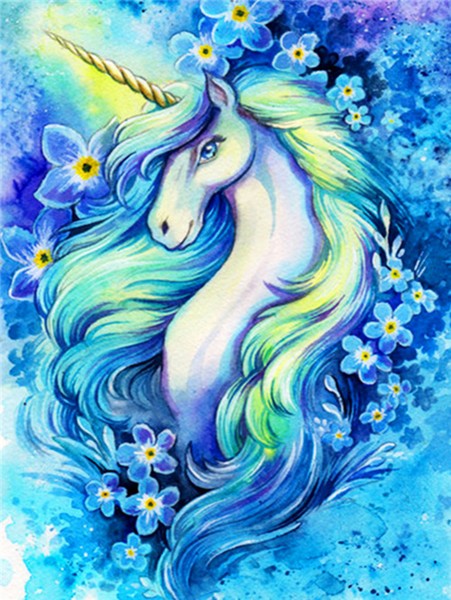 T-P6.1 GD74657  Diamond Painting Set Unicorn  40x30cm