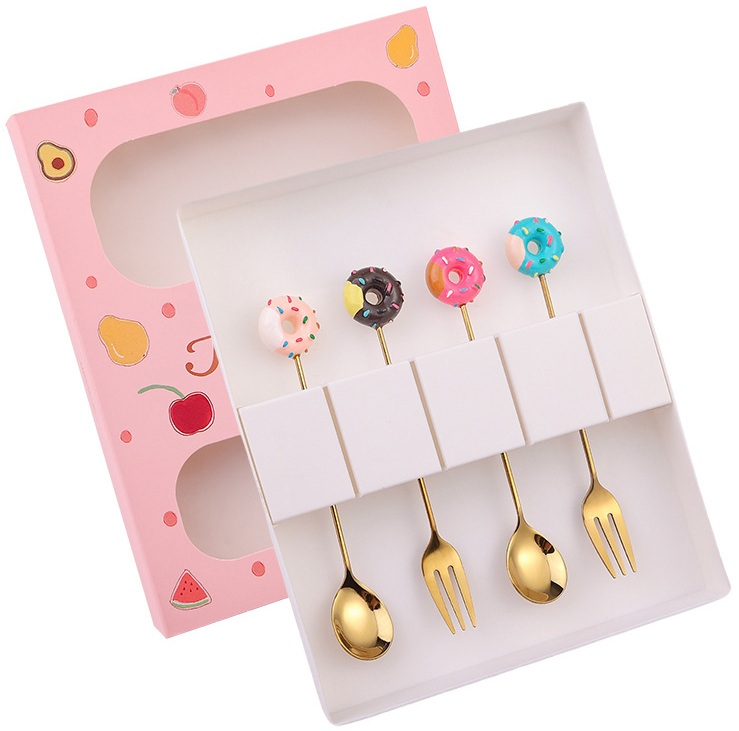 T-C8.1 DC1052-034 Gift Set Cutlery 4pcs- Donuts