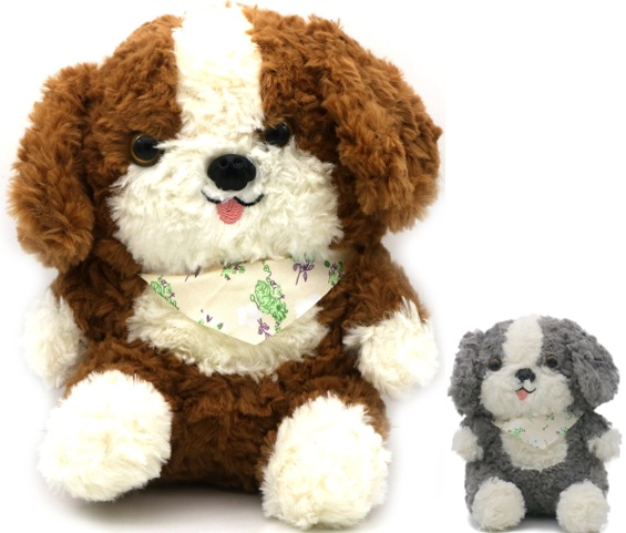 Z-B1.5 TOY2597-047Sof Plush Dog 23cm - Mixed Colors - 1pc