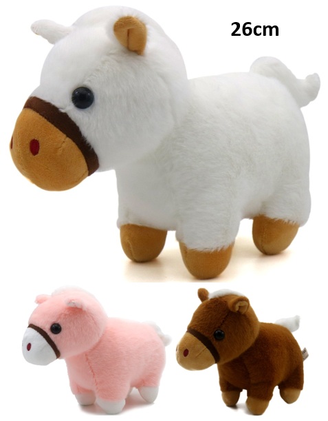 Z-C6.2 TOY2597-042 Sof Plush Horse 26cm - Mixed Colors - 1pc