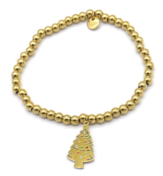 E-F20.3 N2263-020G S. Steel Bracelet Christmas Tree
