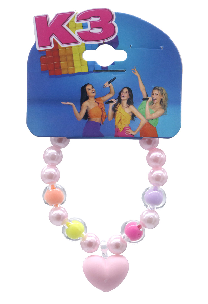 D-F2.3 K3-ZSB024 Bijoux Armband Roze met Hart