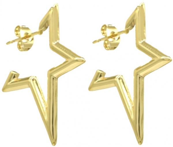 D-F7.5 E68-012G S. Steel Earrings 3.5cm