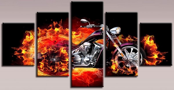 Y-D1.5 FF404 Diamond Painting 5 Frames Motorcycle 150x90cm