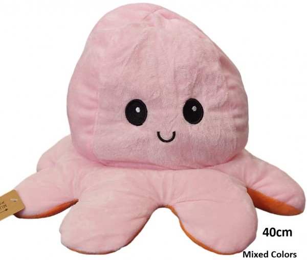 Z-C5.4 T2314-001 Plush Reversible Octopus 40cm - Mixed Color