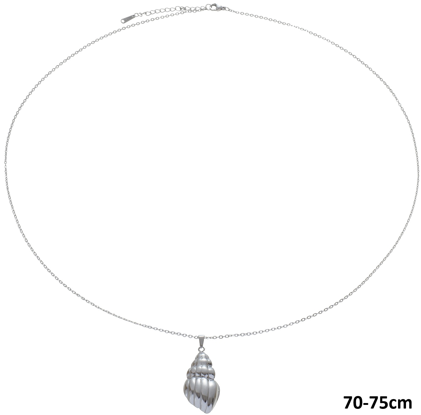 H-B6.2 N2618-041S S. Steel Necklace Shell 70-75cm Long