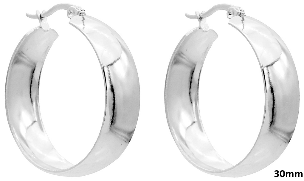 J-A5.1 E2616-006S S. Steel Earrings 30mm