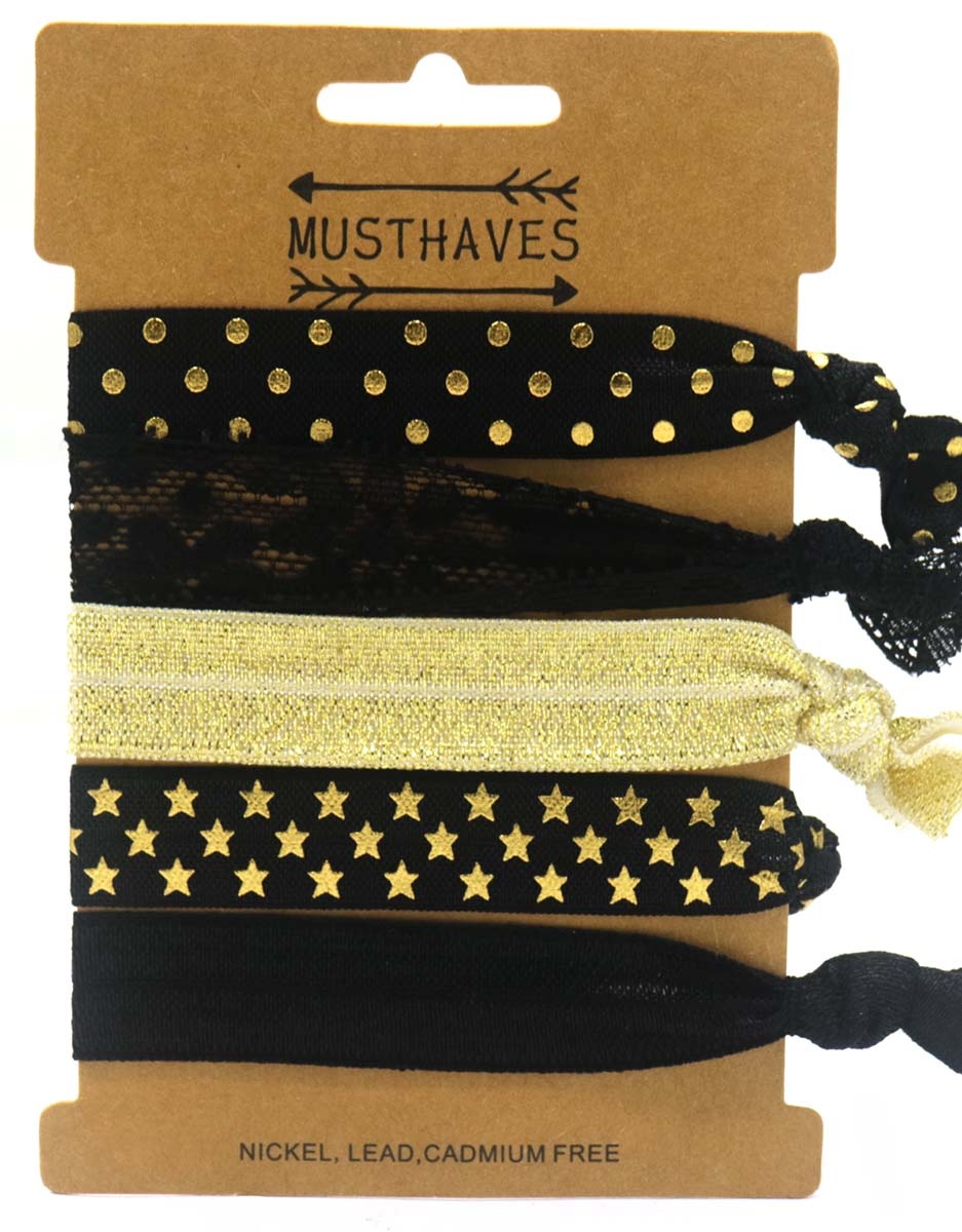 J-D2.2 H709-002 Hair Tie Elastics 5pcs