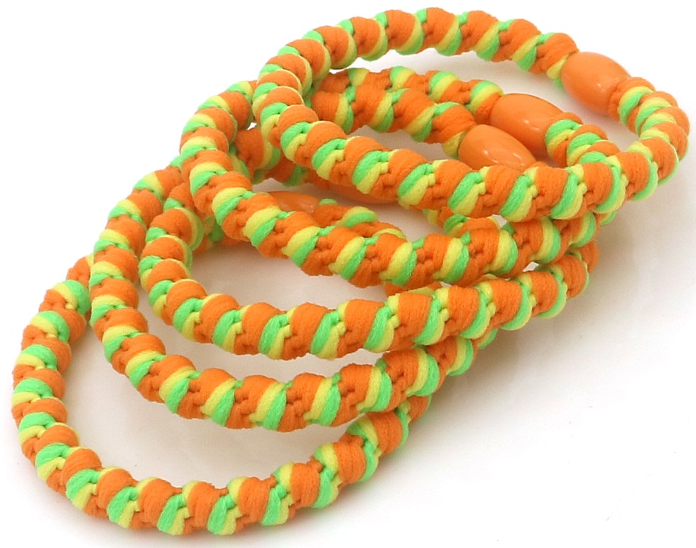 D-A8.3 H2253-004-018-1 Hair Elastics 5pcs Twisted Multi