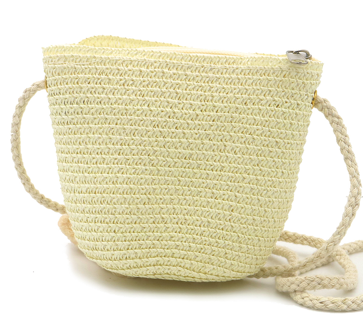 T-I2.1 BAG1120-003-3 Woven Kids Bag Bear 12.5x14.5x5.5cm Beige