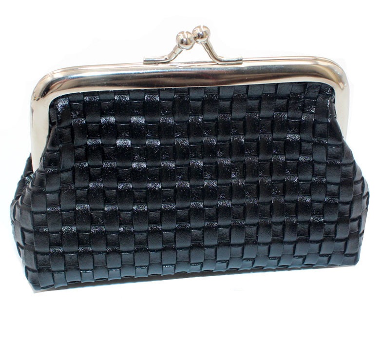 X-B8.1  WA100-001 Small PU Wallet 11.5x8cm Black