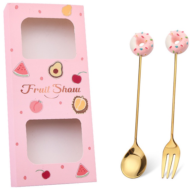 R-I8.1 DC1052-036-1 Gift Set Cutlery 2pcs- Donuts
