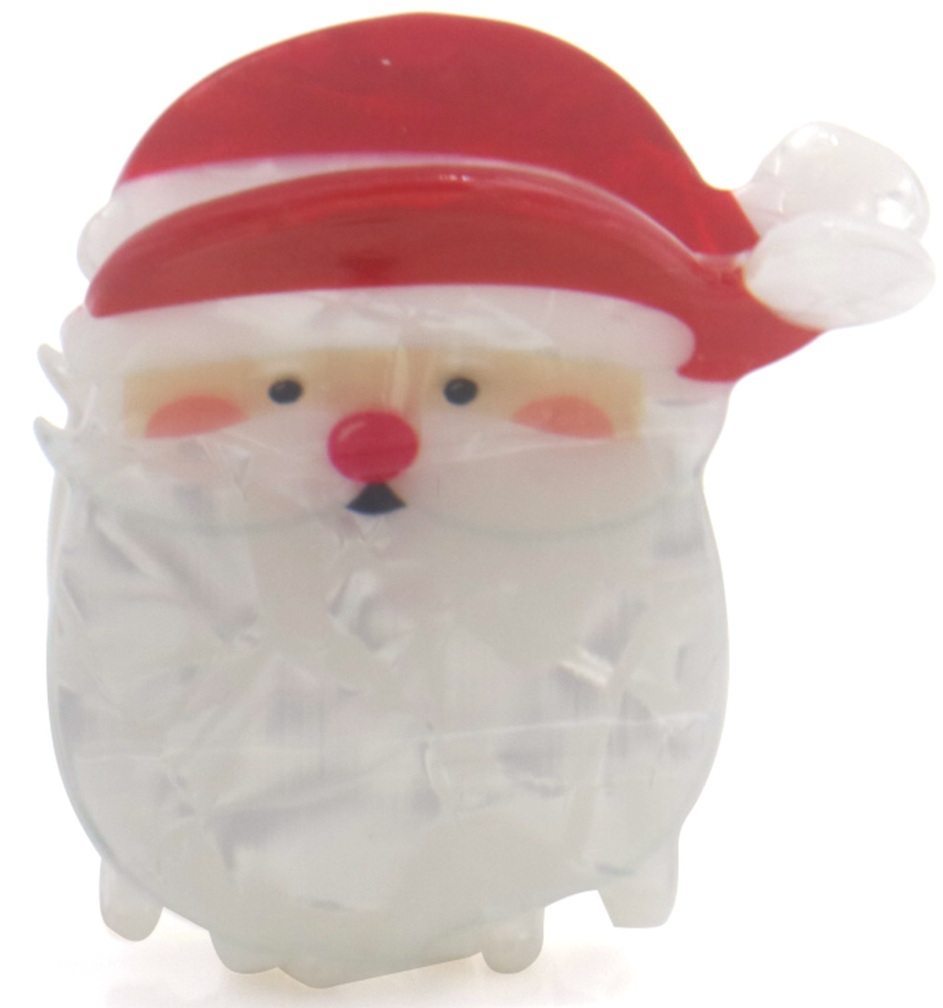 X-H8.2 H1038-028 Hair Claw Christmas Santa 4cm