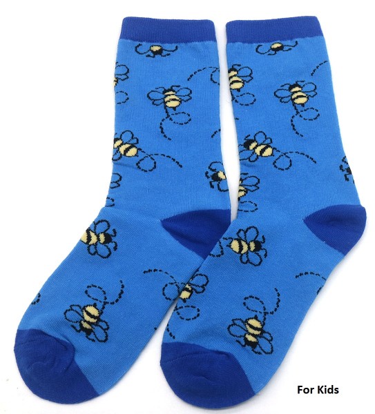 S-E8.3 SOCK633-009 Socks Bee Size 33 - 38 For Kids