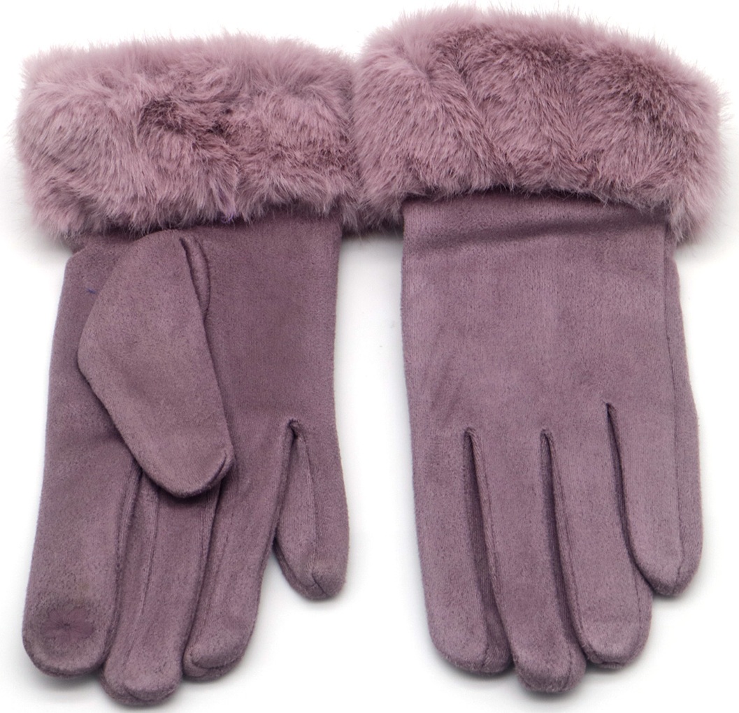 R-N8.2 GLOVES1002-003-8 Gloves Faux Fur Purple