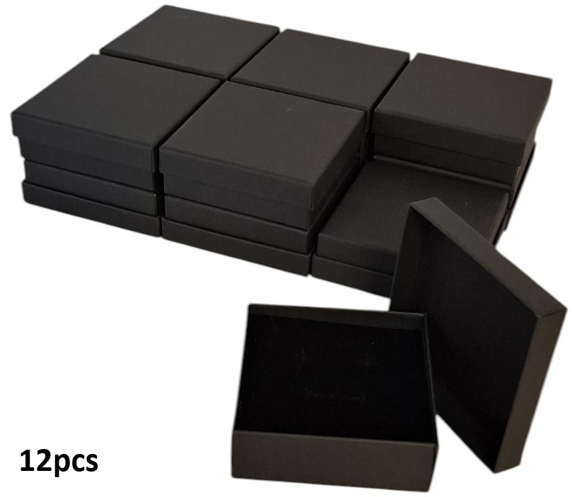 Z-E1.4 PK1032-008 Gift Box 9x9x3cm - Black - 12pcs Z-E1.4 PK1032-008 Gift Box 9x9x3cm - Black - 12pcs