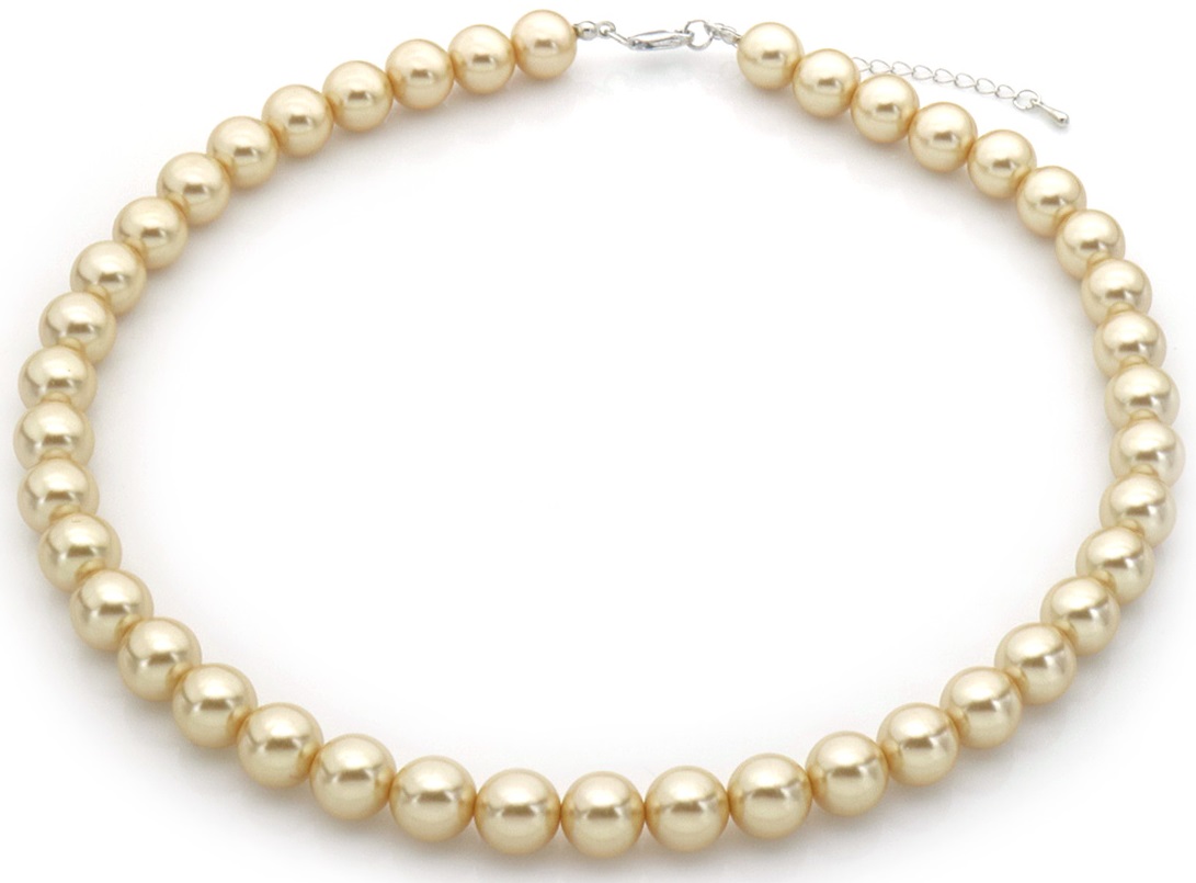 C-C25.2  N928-001-6 Necklace Glass Pearls 10mm
