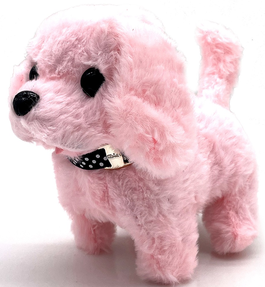 L-E8.1 TOY1149-003 Walking Dog 15cm Movement-Sound - Mixed Colors - 1pc