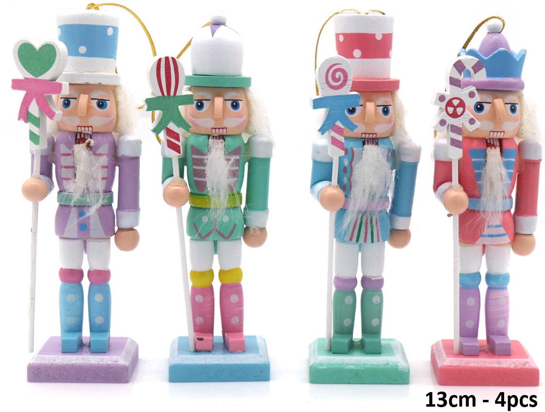 T-C4.2 DC1046-007 Christmas Ornament Nutcrackers 13cm - 4pcs