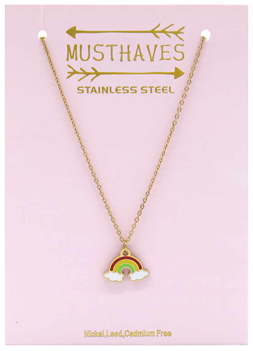 H-C21.3 N221-311G S. Steel Kids Necklace 15mm Rainbow 35-41cm H-C21.3 N221-311G S. Steel Kids Necklace 15mm Rainbow 35-41cm