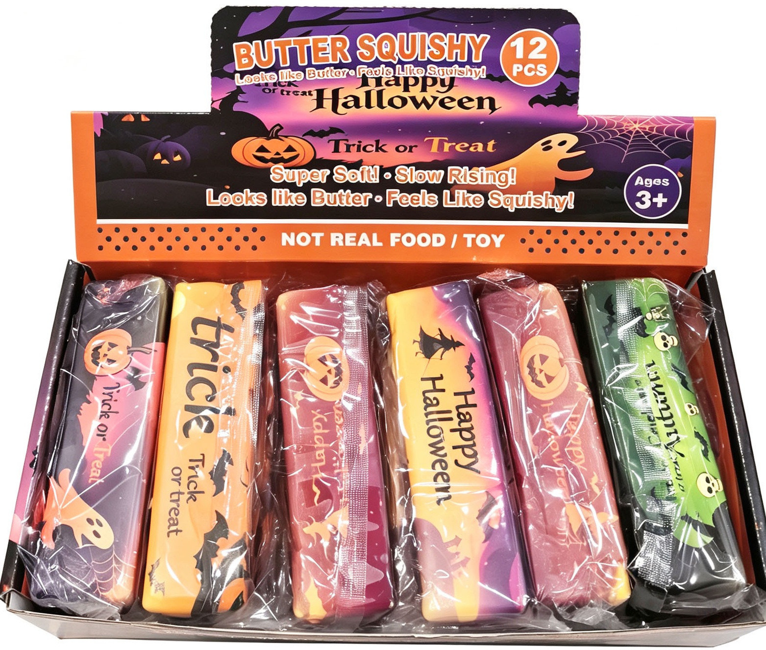 T-A3.2 TOY2619-076 Squishy Slow Rising Butter 13cm Halloween - 12pcs