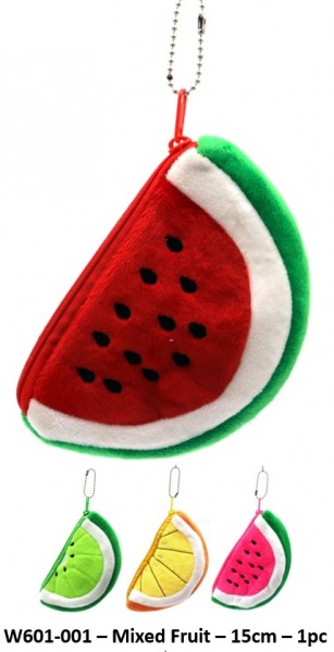 J-A5.1 W601-001 Wallet Mixed Fruit - 15cm  - 1pc