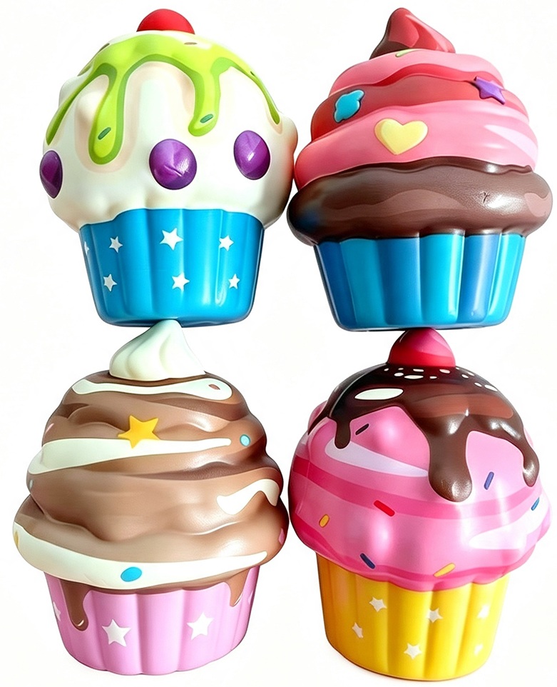 Z-C5.1 TOY2619-083 Slow Rising Squishy Cupcake 10x8cm - 12pcs