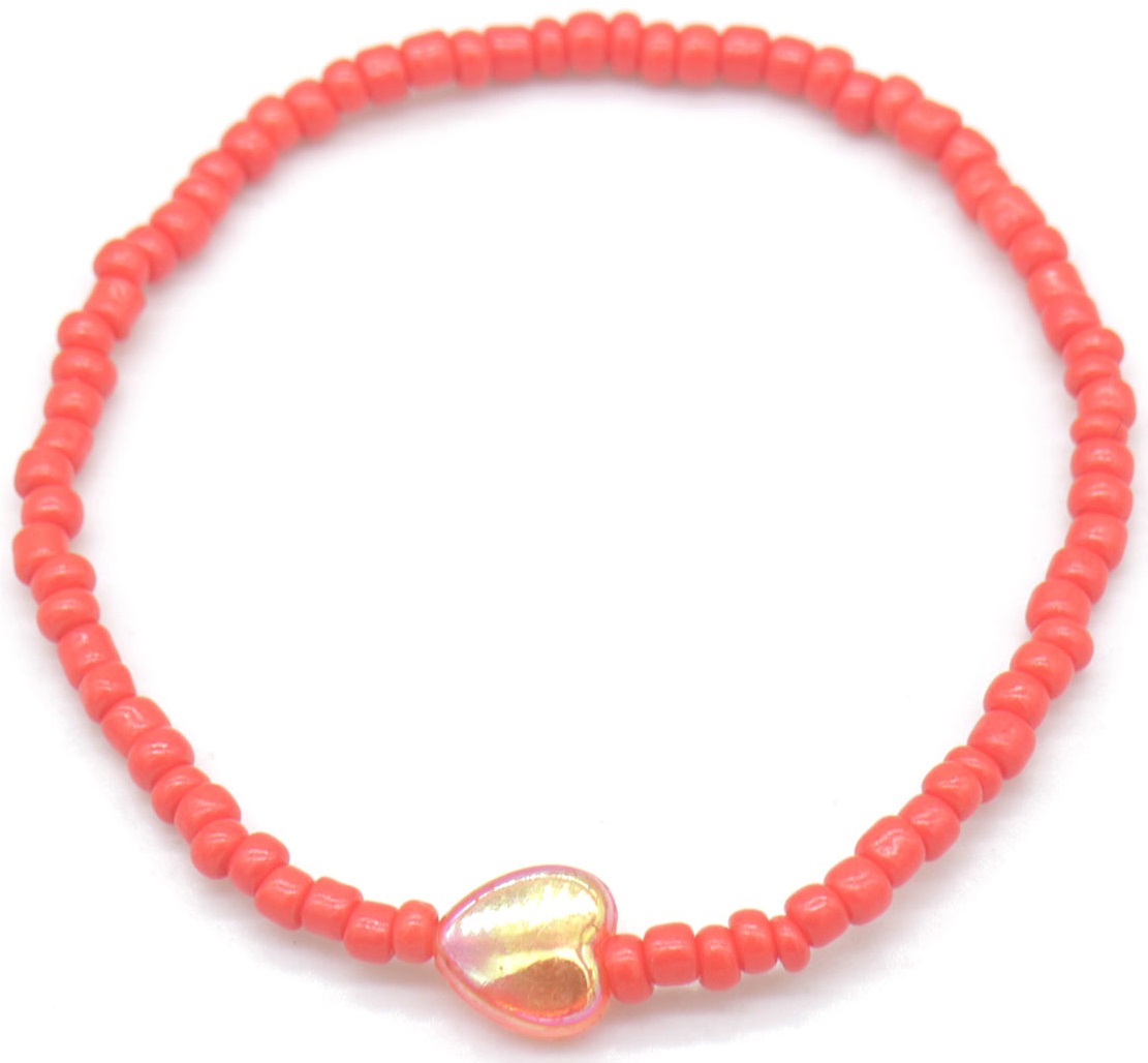 B-D8.2 ANK2375-004-3 Anklet heart Red