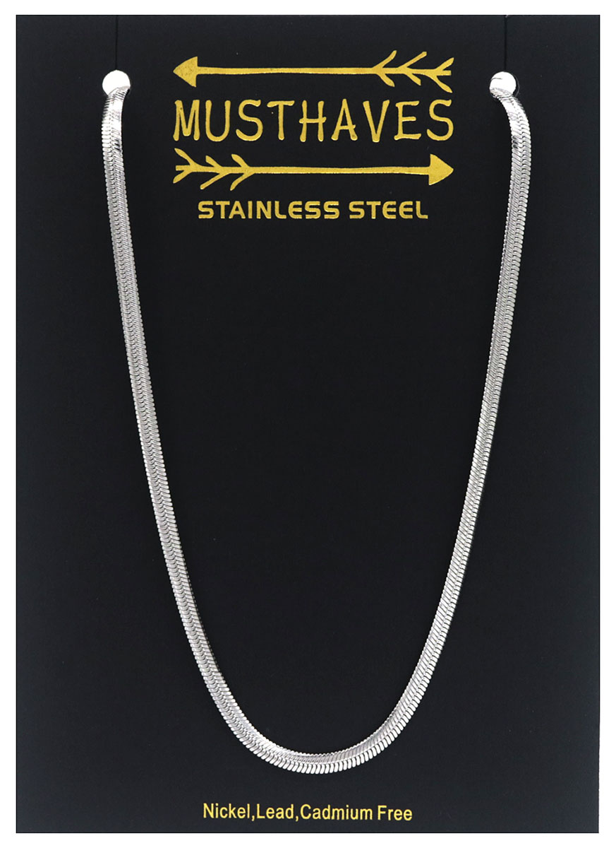 A-B19.4 N628-002S S. Steel 4mm Necklace 40-45cm