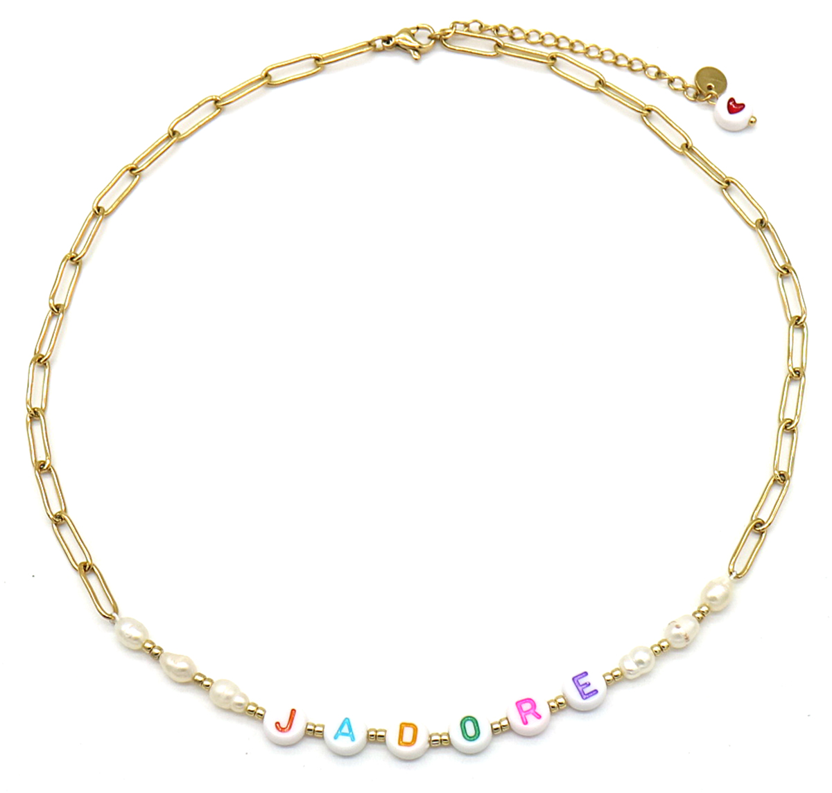 H-D11.1 N2126-021G S. Steel Necklace JADORE Gold