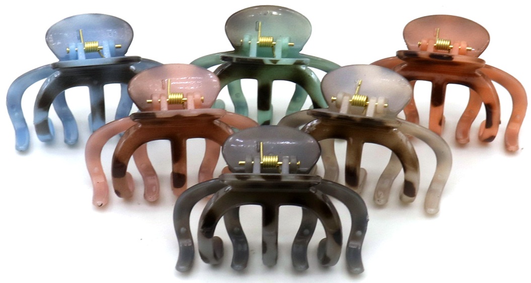 T-K6.2 H1124-010 Hair Claw 5cm Leopard - 6pcs