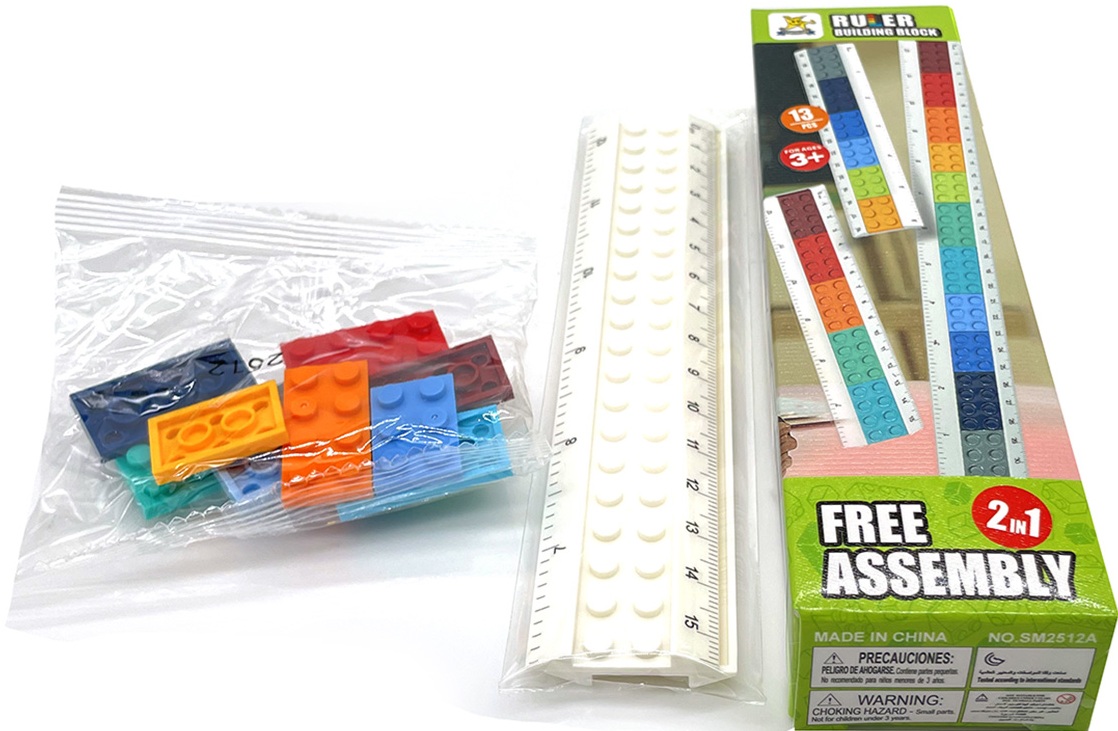 T-C4.1 TOY1147-003 Building Blocks Ruler  - 12pcs