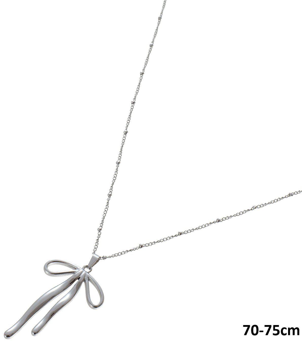 H-C5.5 N2618-032S S. Steel Necklace Bow 70-75cm Long