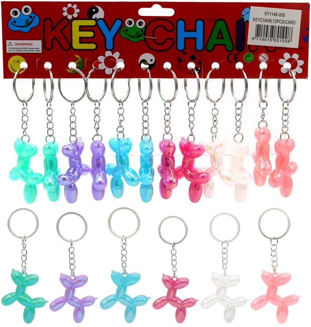 F-A14.2 KY1146-008 Keychains Dogs 4.5cm - 12pcs
