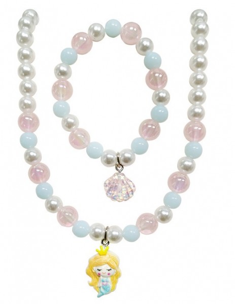 F-E15.1 NB2230-002 Elastic Necklace - Bracelet Set For Kids