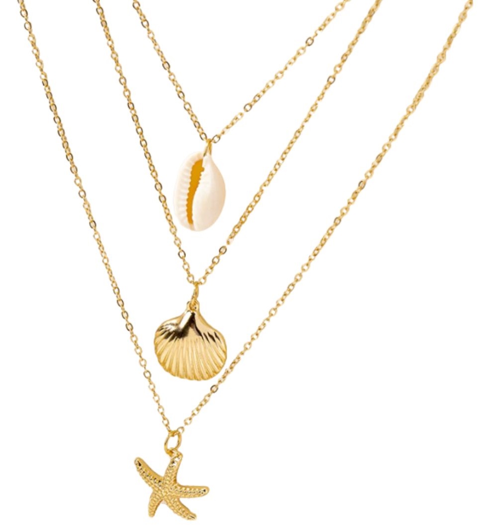 F-A16.1 N2522-007 Fashion Necklace Layered Shells